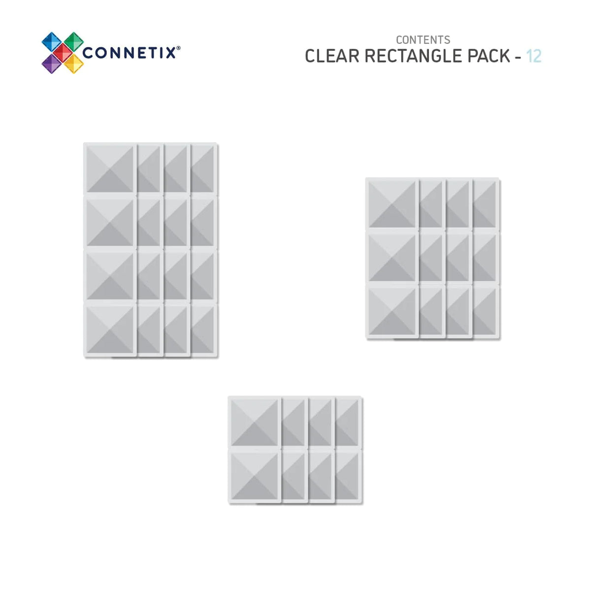 CONNETIX TILES クリアカラー 12ピース入り CONNETIX TILES クリアカラー 12ピース入り CONNETIX TILES クリア