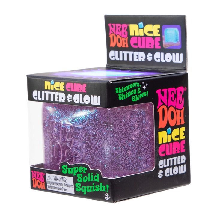Nee Doh Glitter Glow Nice Cube The Play Room Nee Doh Glitter Glow Nice Cube The Play Room
