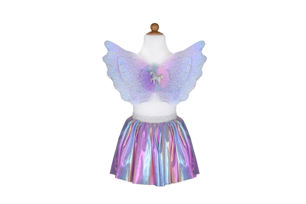 Great Pretenders - Pastel Magical Unicorn Skirt & Wings - Size 4-6