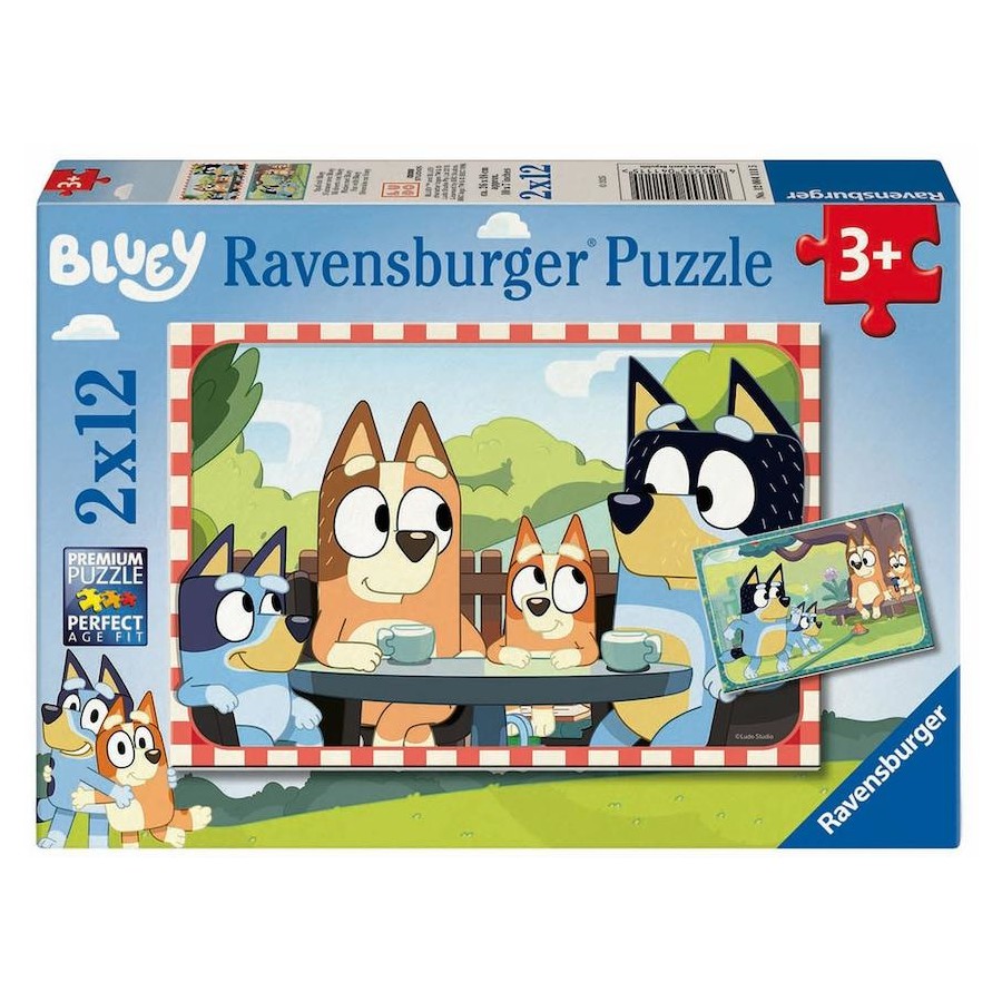 Ravensburger - Fun with Bluey Puzzle 2x12pc