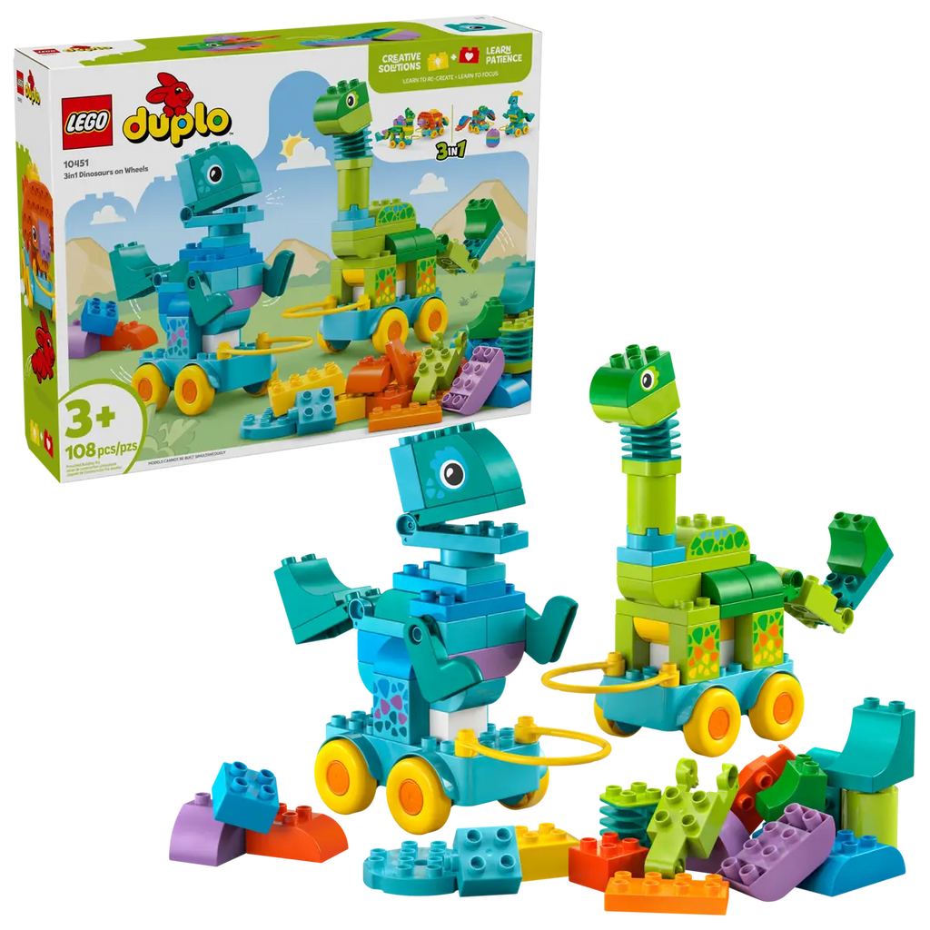 LEGO - Duplo 3 In 1 Dinosaurs on Wheels 10451