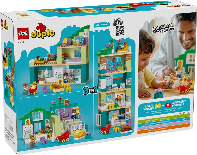 LEGO - Duplo 3 in 1 Modern Family House with Figurines 10470