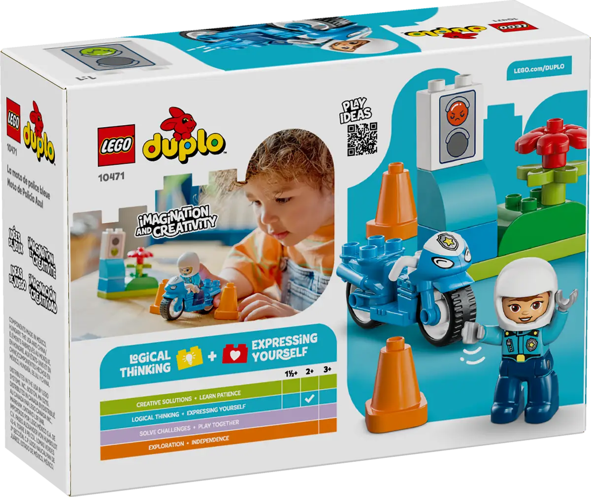 LEGO - Duplo Blue Police Motorcycle 10471