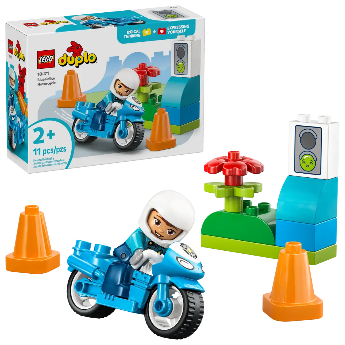 LEGO - Duplo Blue Police Motorcycle 10471