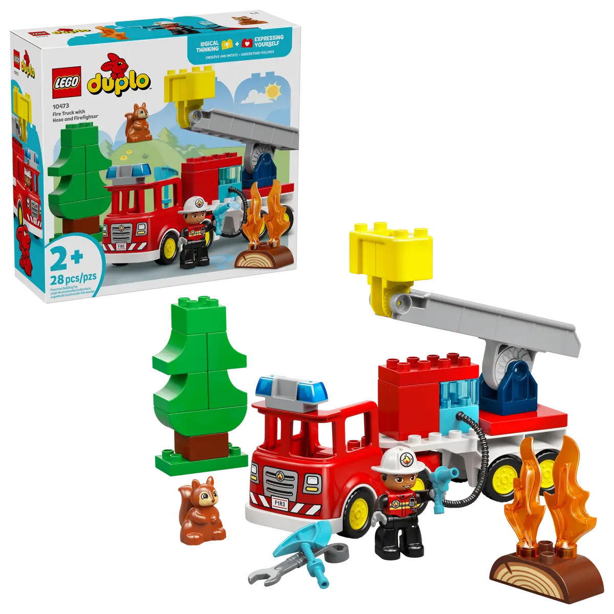 LEGO - Duplo Fire Engine with Hose and Firefighter 10473