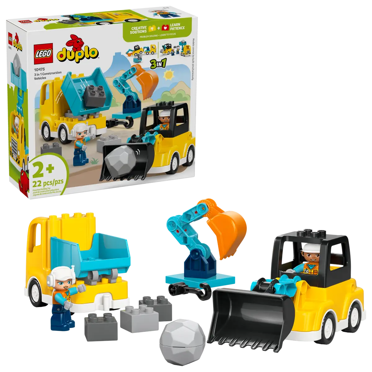 LEGO - Duplo 3 in 1 Construction Vehicle 10475