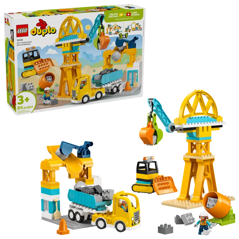 LEGO - Duplo 3 in 1 Construction Site and Vehicles 10476