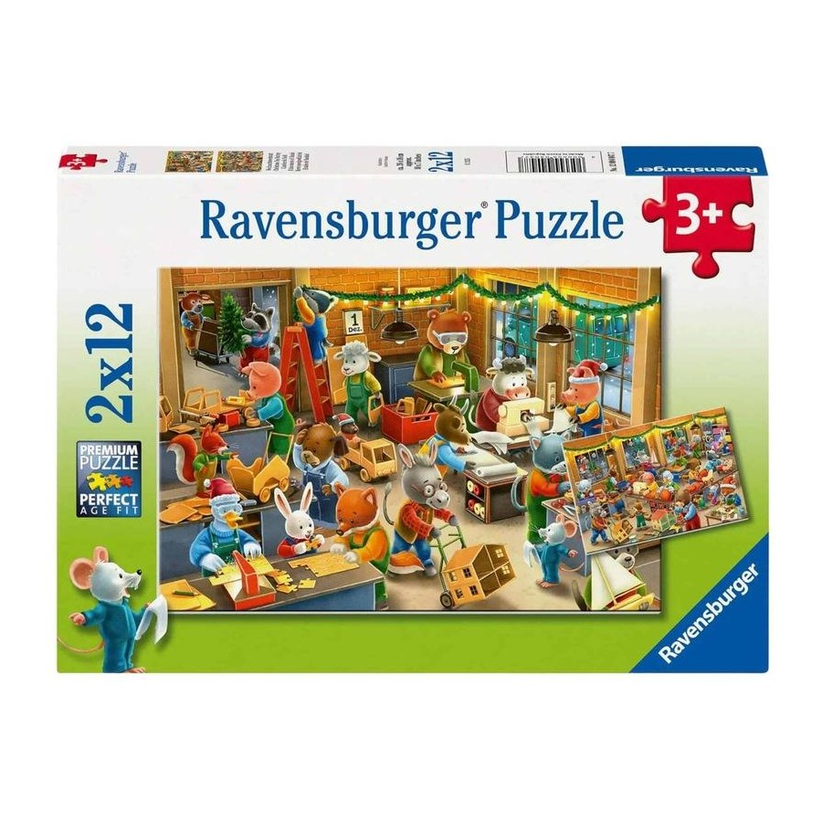 Ravensburger - Christmas Toy Factory 2x12pc