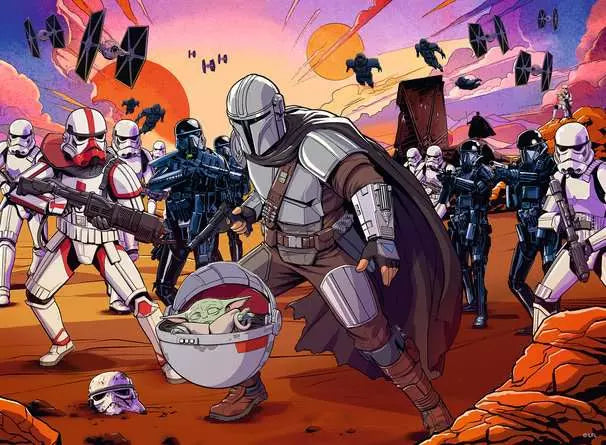 Ravensburger - Star Wars The Mandalorian Face Off Puzzle 200pc