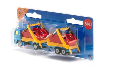 Siku - Truck with skip and trailer