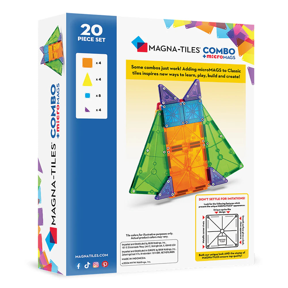 Magna Tiles - Combo + MicroMAGS 20 piece
