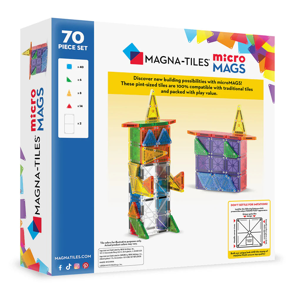 Magna Tiles - MicroMAGS - 70 piece