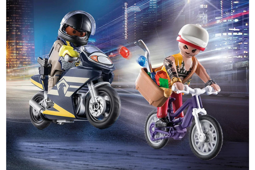 Playmobil 71255 Starter Pack Agent et Voleur - City Action - Police - Courses Poursuite Entre Un Bandit et Un Policier - Coffret découverte idée Cadeau - Dès 4 Ans Playmobil 71255 Starter Pack Agent et Voleur - City Action - Police - Courses Poursuite Entre Un Bandit et Un Policier - Coffret découverte idée Cadeau - Dès 4 Ans