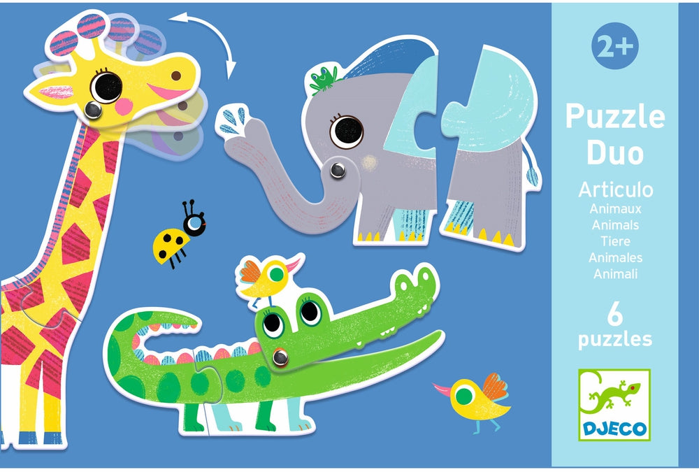 Djeco - Puzzle Duo Animal 12pc