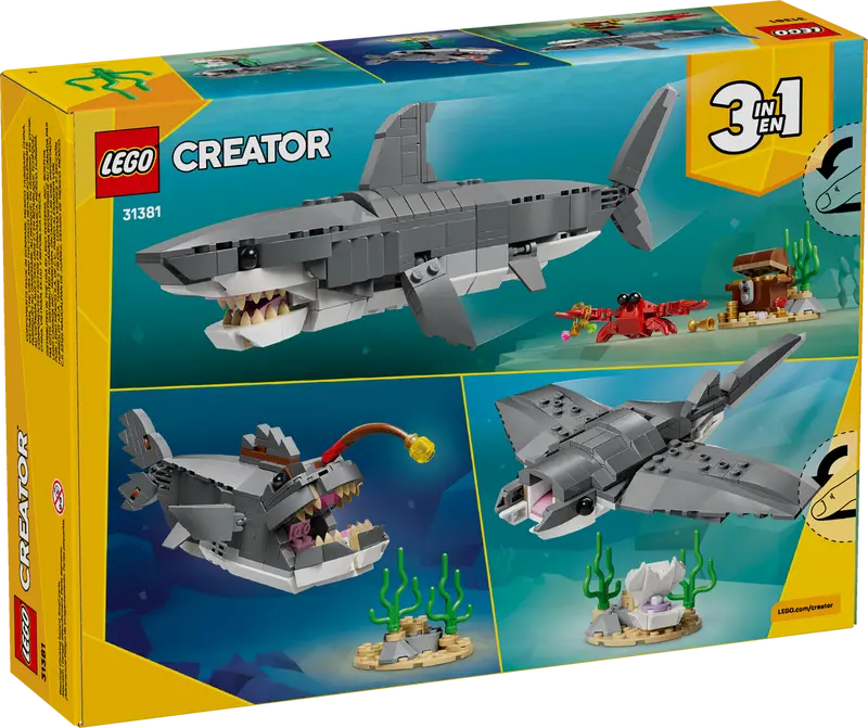 LEGO - Creator Fierce Shark with Treasure Chest 31381