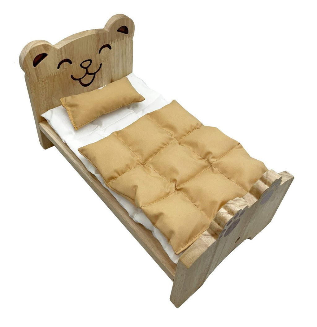 QToys - Bamboo Dolls Bed with Bedding