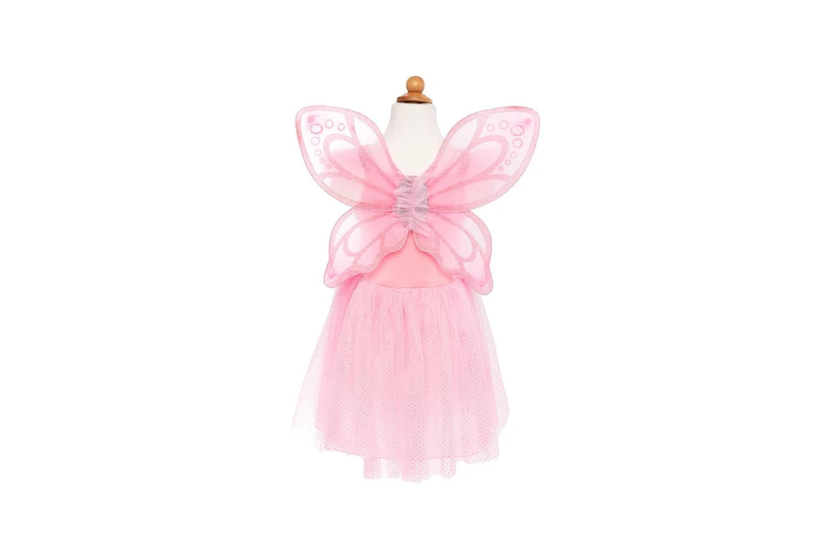 Great Pretenders - Pink Sequins Butterfly Dress & Wings - Size 5-7