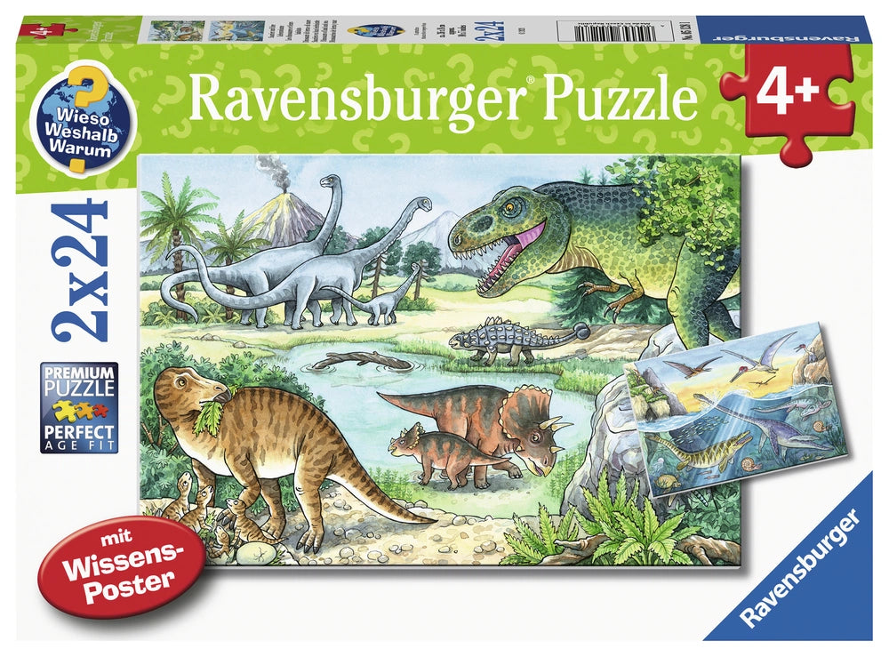 Ravensburger - Dinosaurs of Land and Sea 2x24p Puzzle