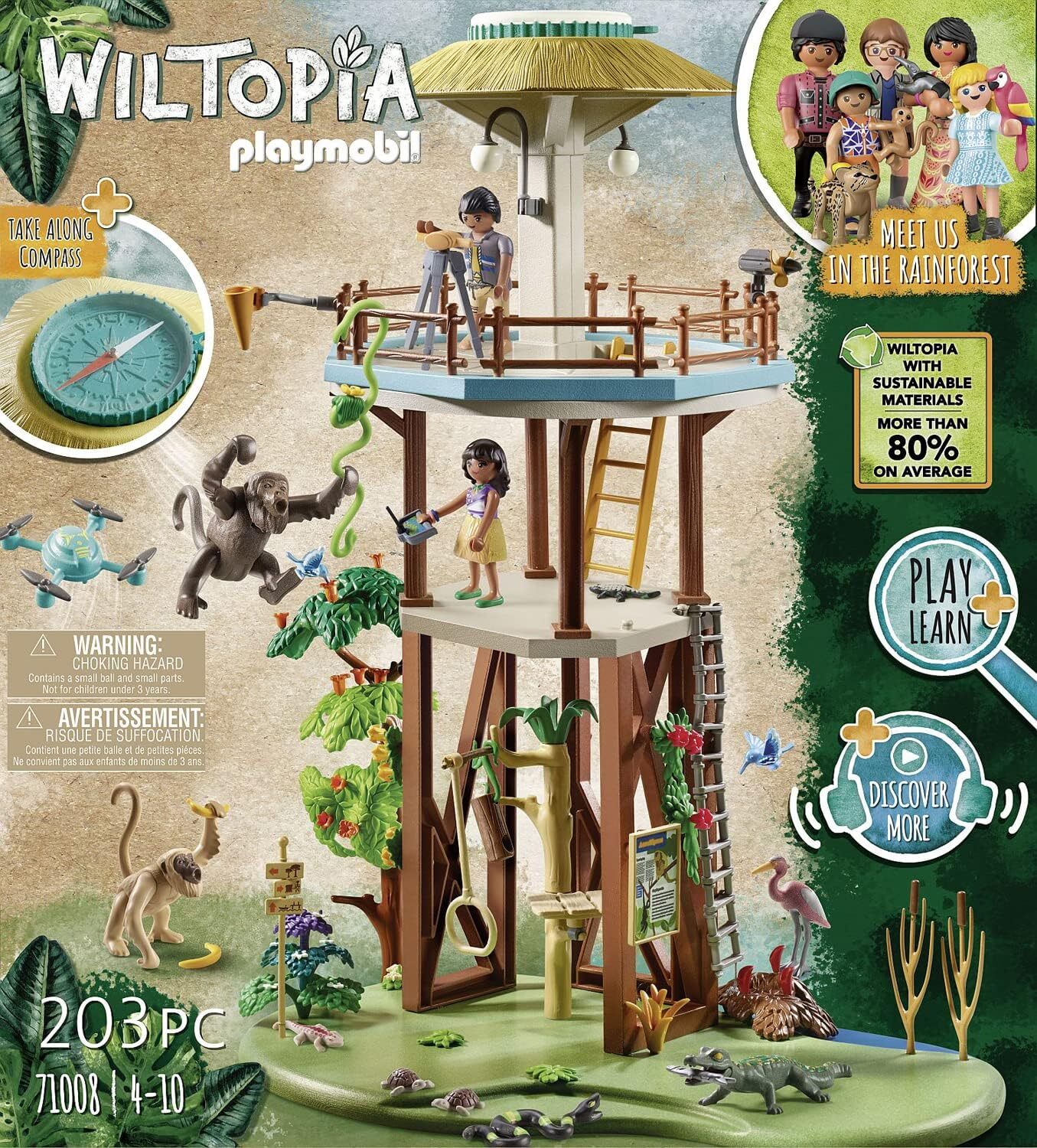 Playmobil - Wiltopia Research Tower with Compass (71008)