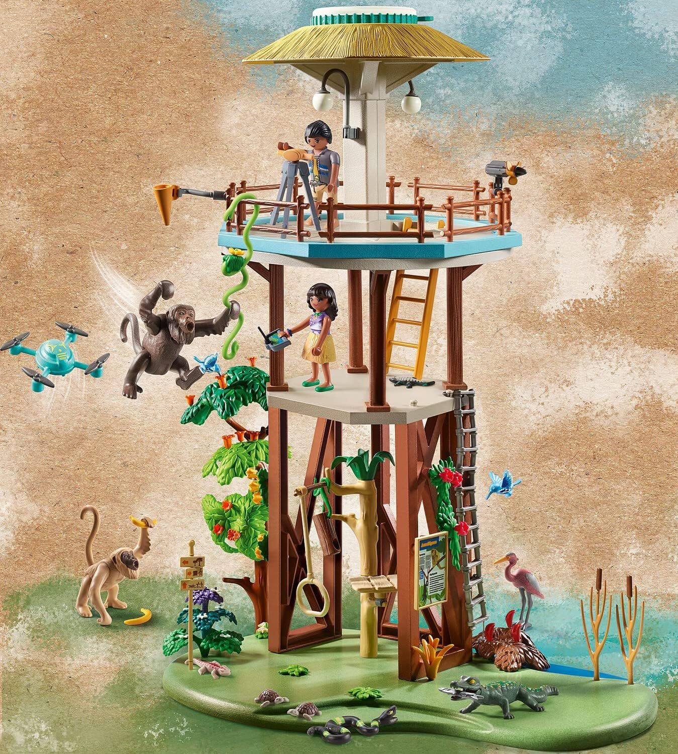 Playmobil - Wiltopia Research Tower with Compass (71008)