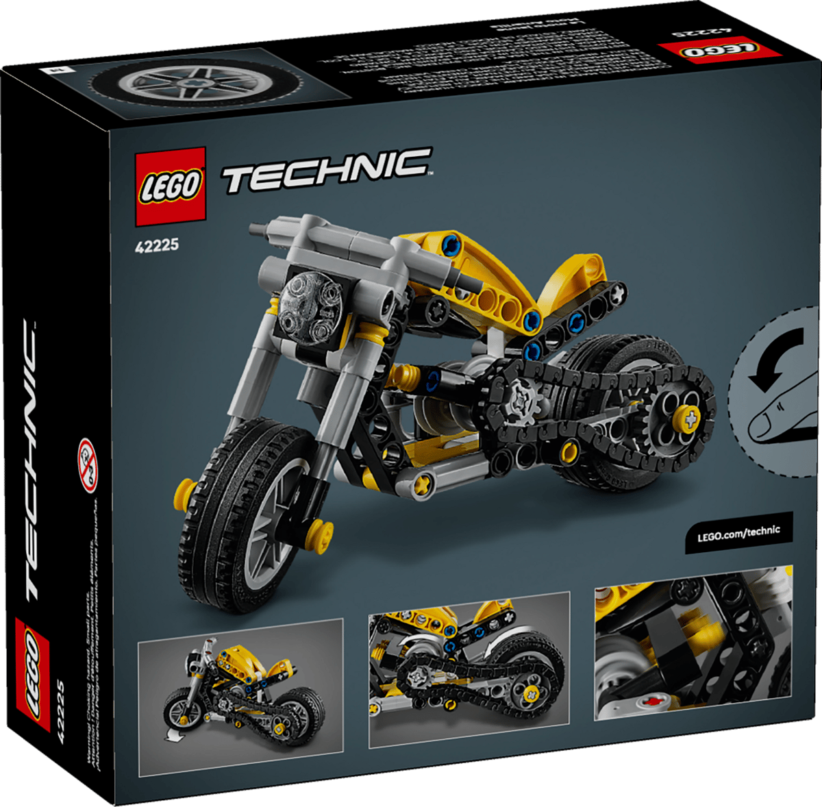 LEGO - Technic Yellow Motorcycle 42225