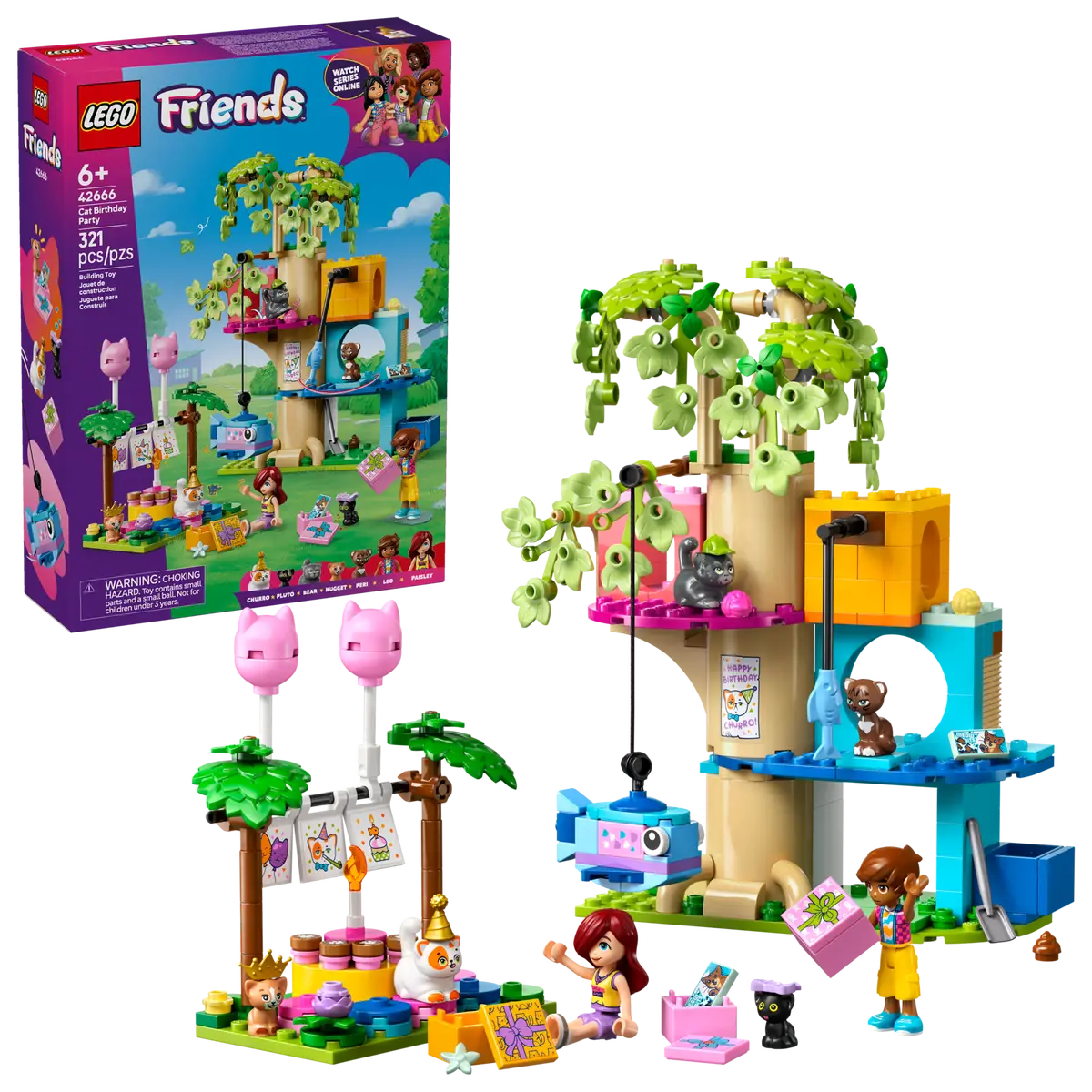 LEGO - Friends Cat Birthday Party & Tree House 42666