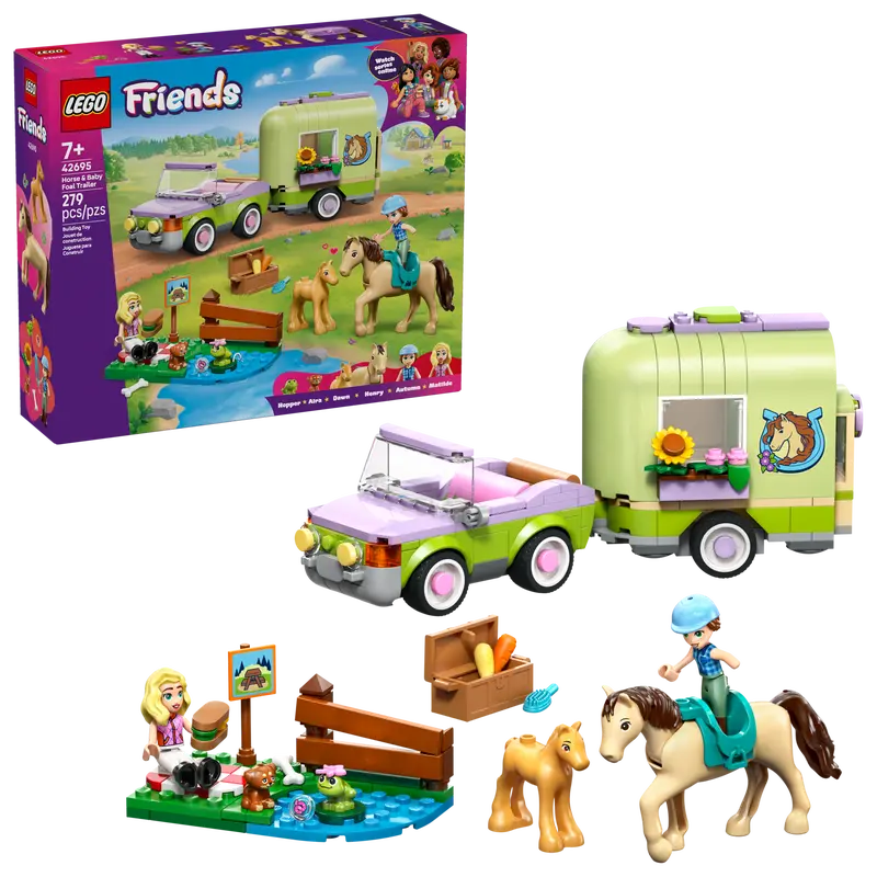 LEGO - Friends Horse and Baby Foal Trailer 42695