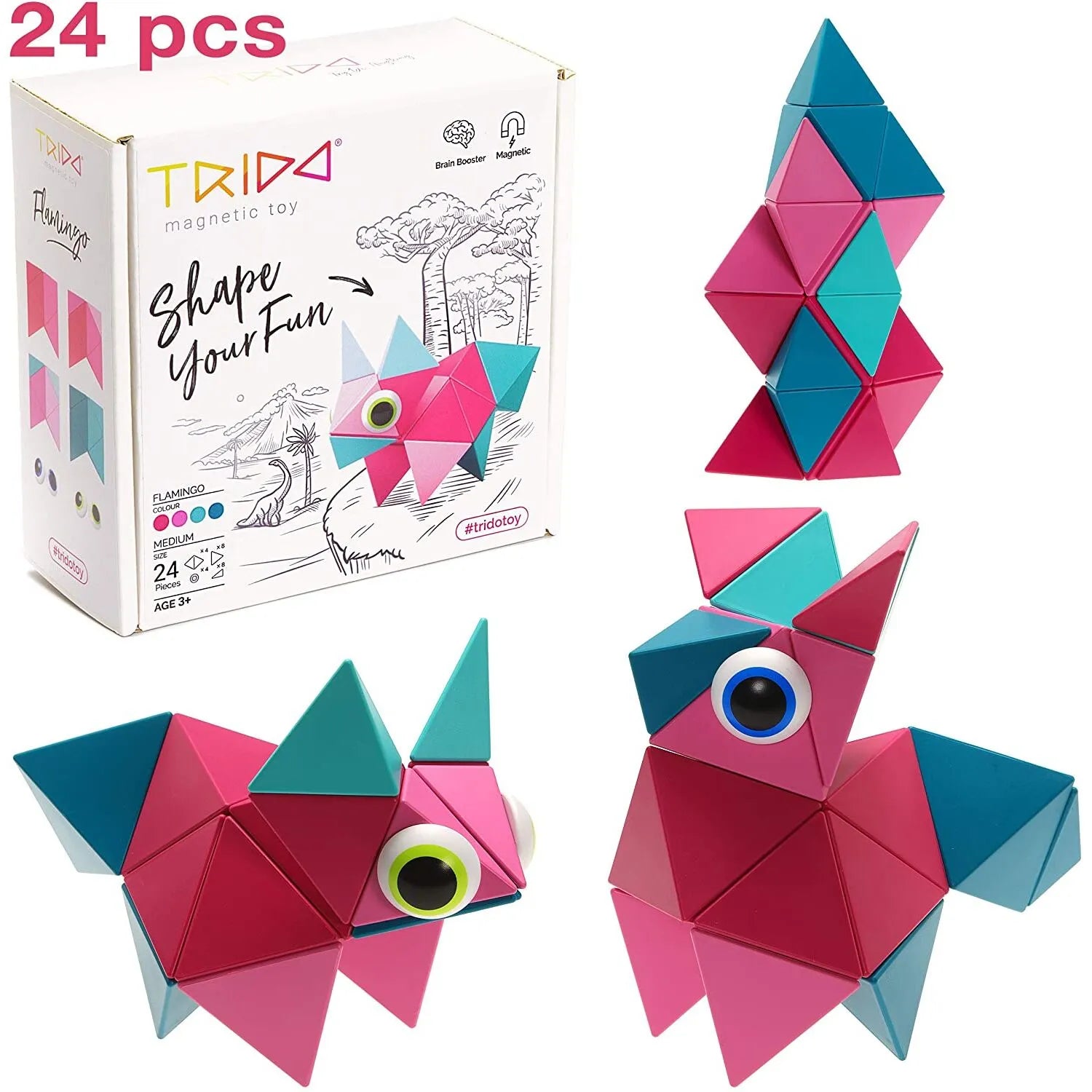 Trido - Magnetic Art Medium Flamingo 24pc