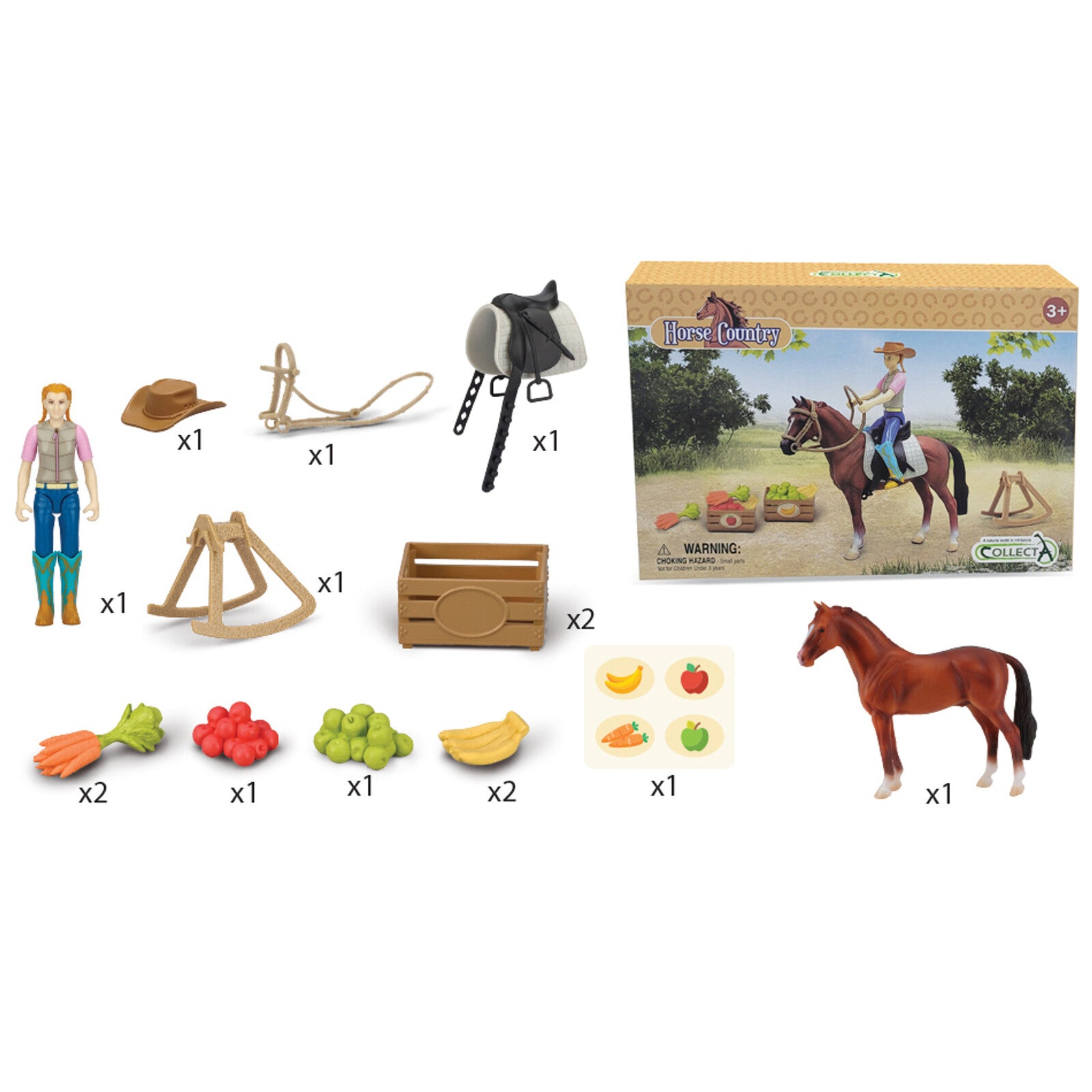 Collecta - Rider with Horse and Accessories