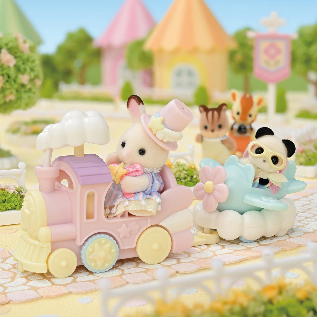 Sylsvanian Families - Amusement Park Ride Set - plane & train