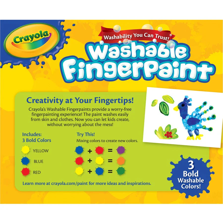 Crayola - Crayola Washable Fingerpaints 3 pack
