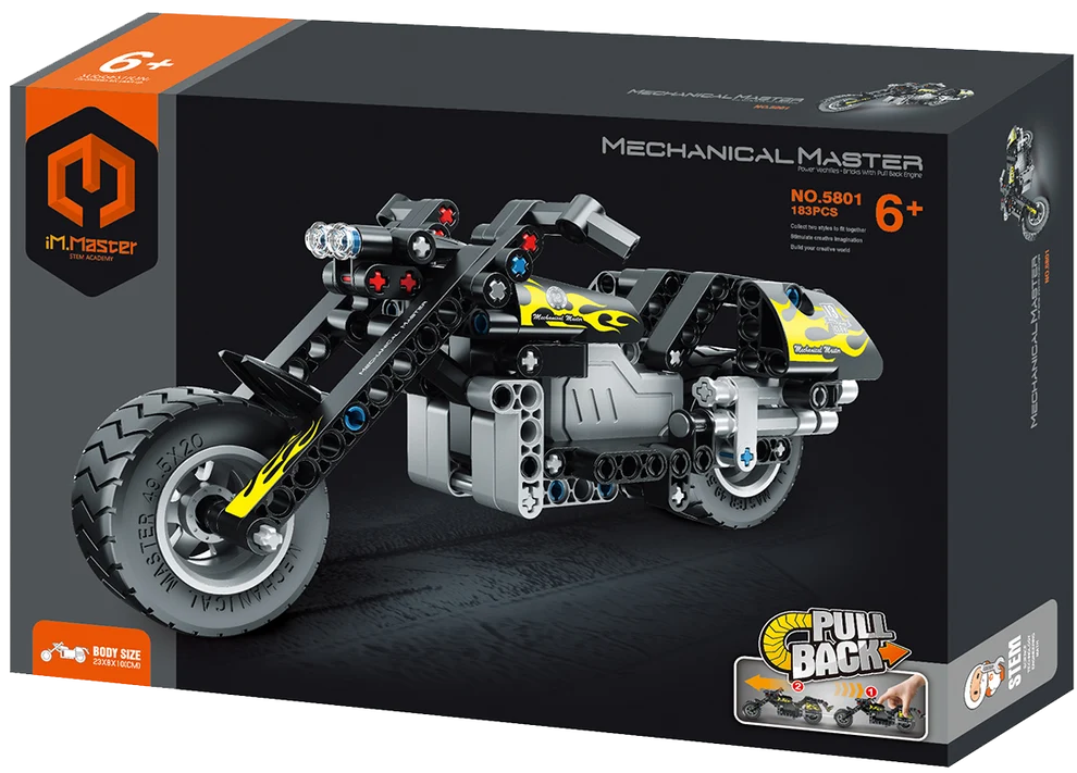 iM Master Stem Academy - Pull Back Motorcycle Yellow  183pc