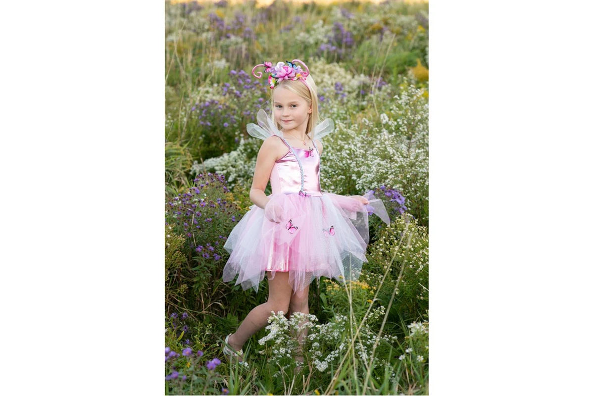 Great Pretenders - Bling Bling Mermaid Skirt & Hairclip Set Pink Size 4-6