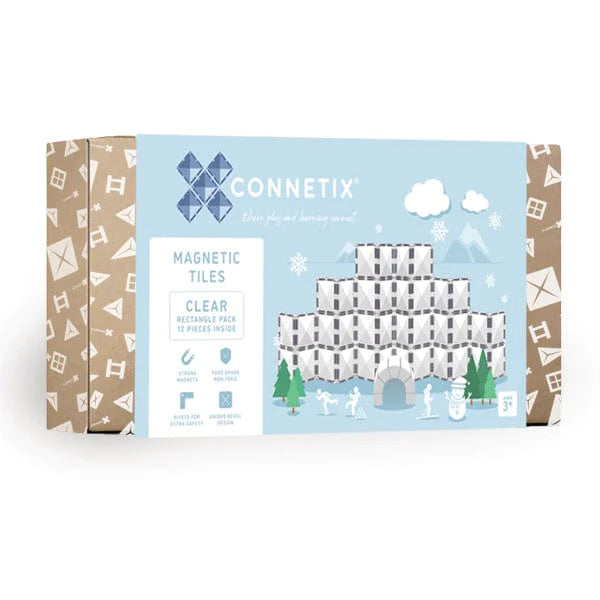 Connetix - Rectangle Pack - Clear - 12 Piece