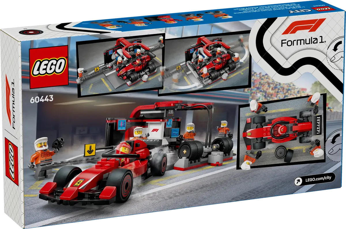 LEGO - City F1 Pit Stop & Pit Crew with Ferrari Car 60443