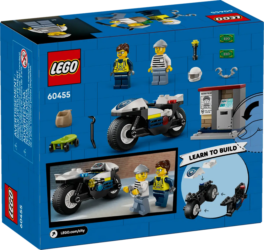 LEGO - City Police Motorcycle Chase 60455