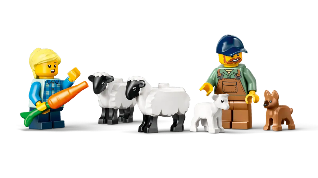 LEGO - City Red Farm Tractor with Trailer & sheep 60461