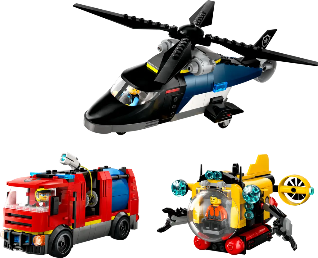 LEGO - City Helicopter, Fire Truck & Submarine Remix 60462