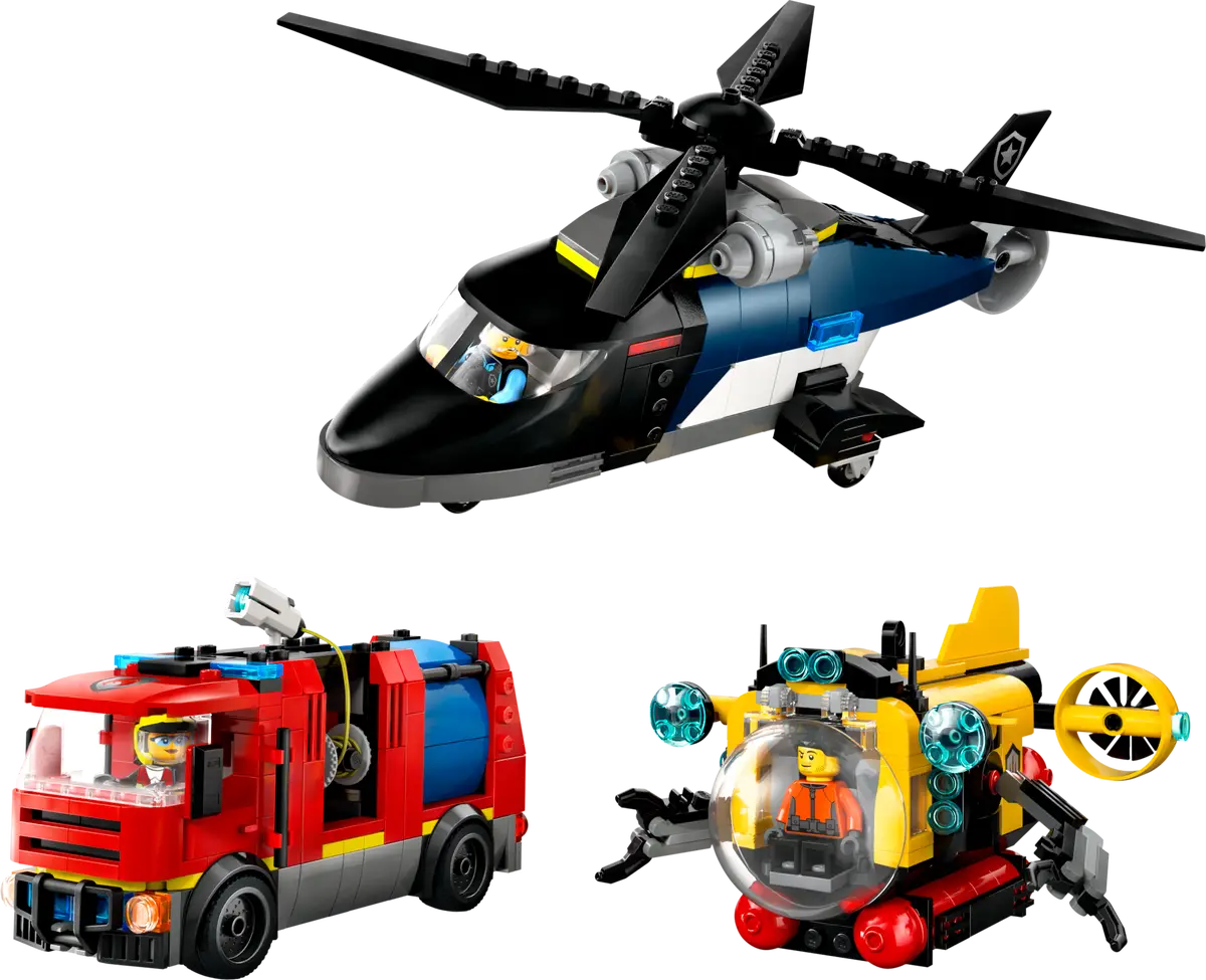 LEGO - City Helicopter, Fire Truck & Submarine Remix 60462