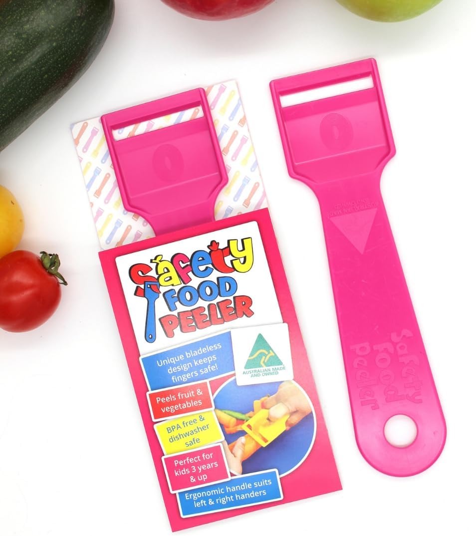 Safety Food Peeler Single - Pink
