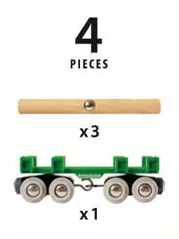 BRIO - Lumber Loading Wagon 4 pieces