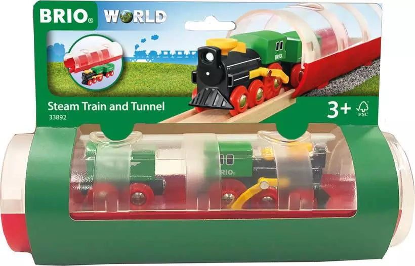 BRIO - Tunnel & Steam Train 3 pieces