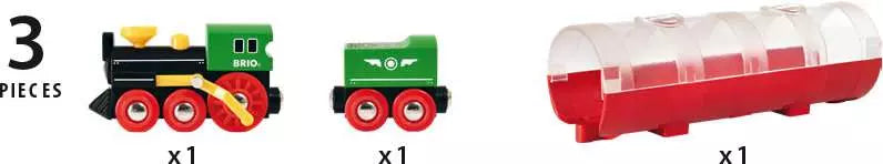 BRIO - Tunnel & Steam Train 3 pieces