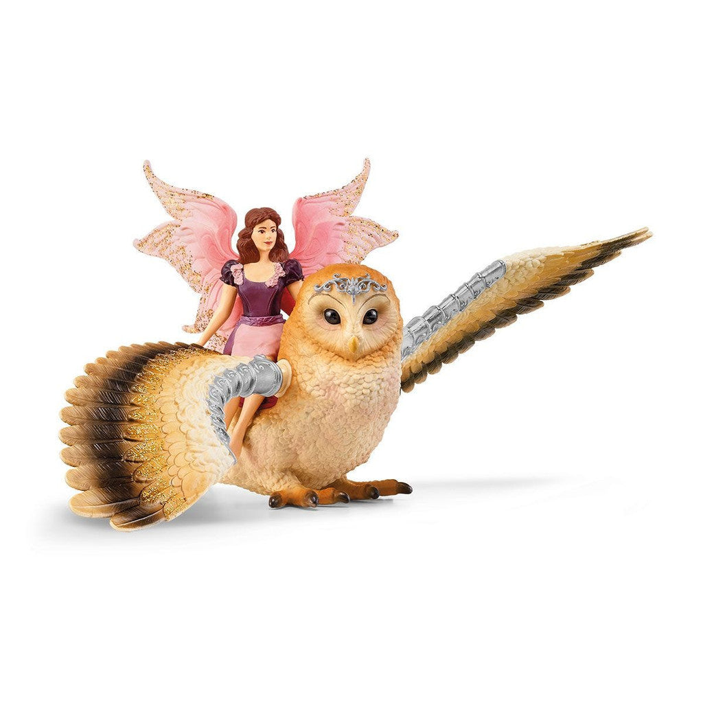 Schleich - Fairy In Flight On Glam-Owl