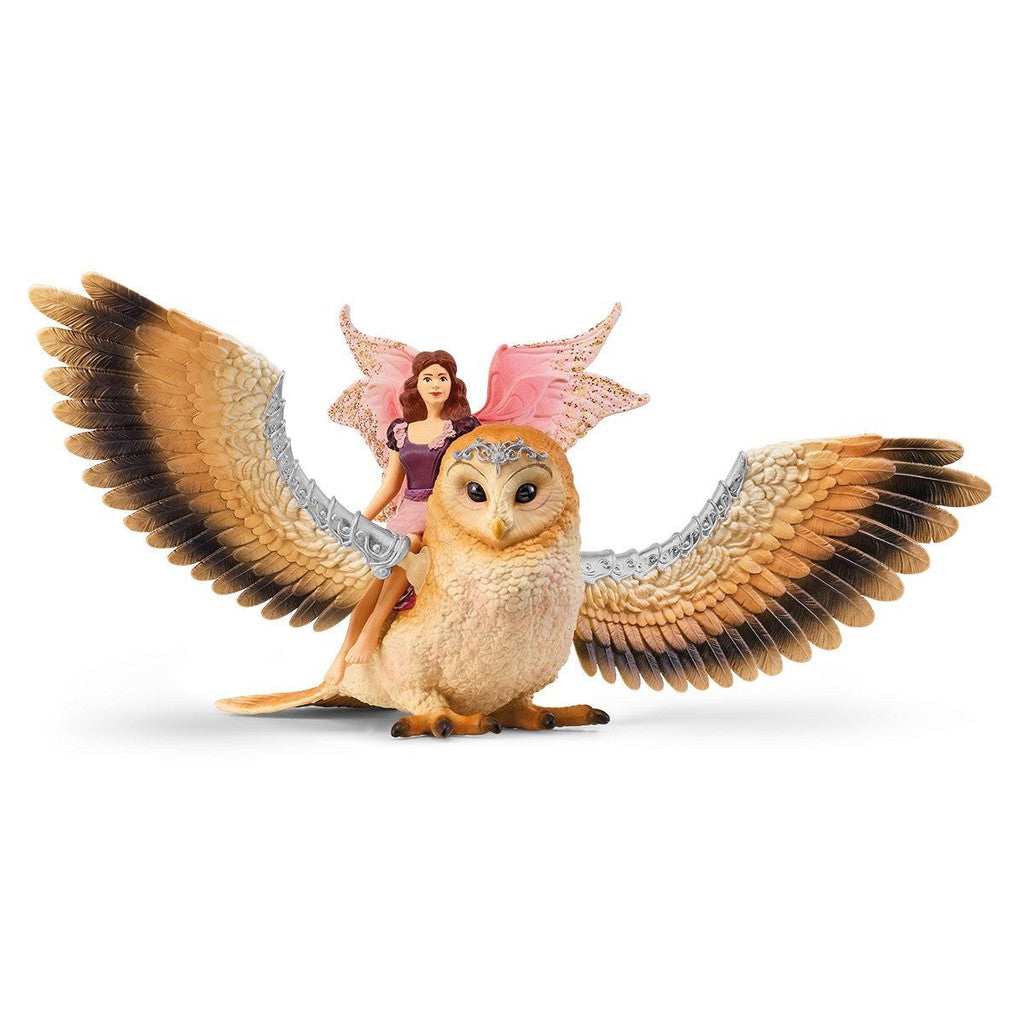 Schleich - Fairy In Flight On Glam-Owl