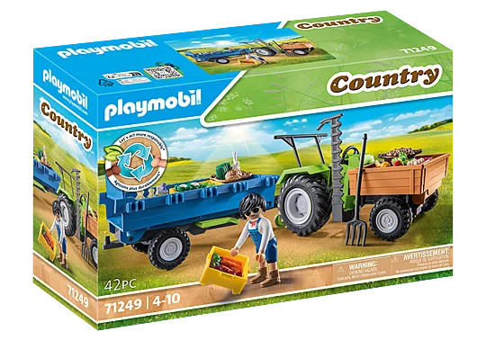 Playmobil - Tractor with Trailer 71249