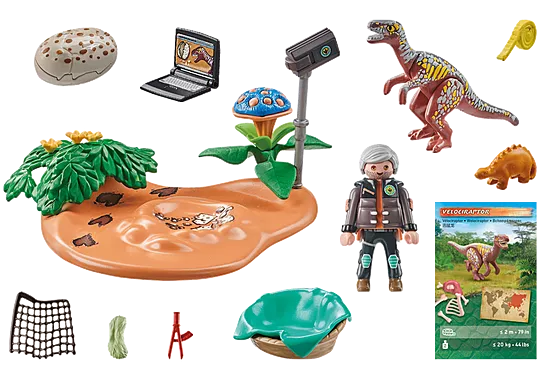 Playmobil - Stegosaurus Nest with Egg Thief 71526