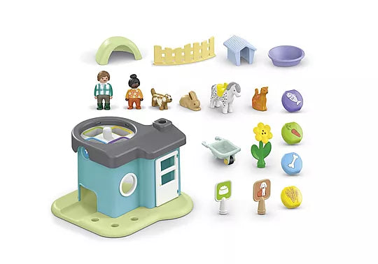 Playmobil - Junior Animal Kennels w/Treat 71690