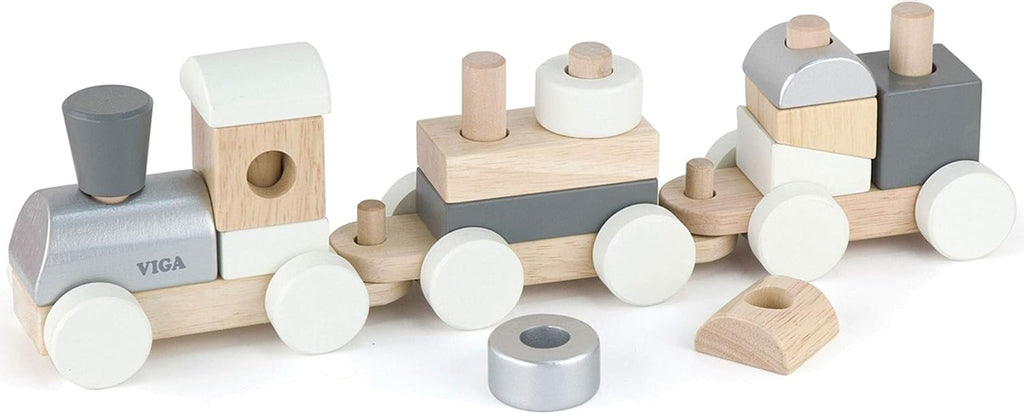 VIGA - Scandinavian Wooden Stacking Train