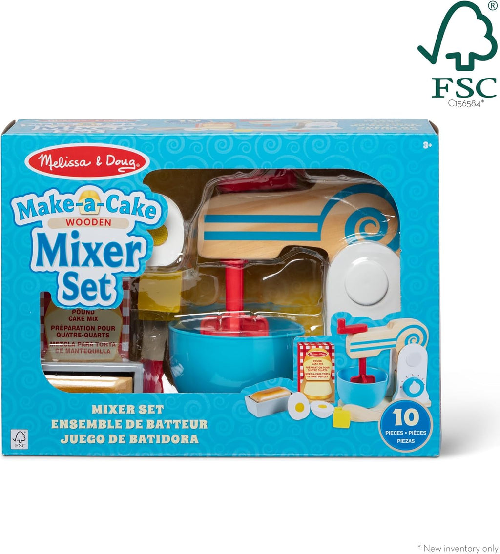 Melissa & Doug - Wooden Make-A-Cake Mixer Set